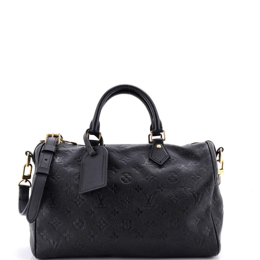 Louis Vuitton 30 Speedy Soft Bandouliere Bag Monogram Empreinte Leather